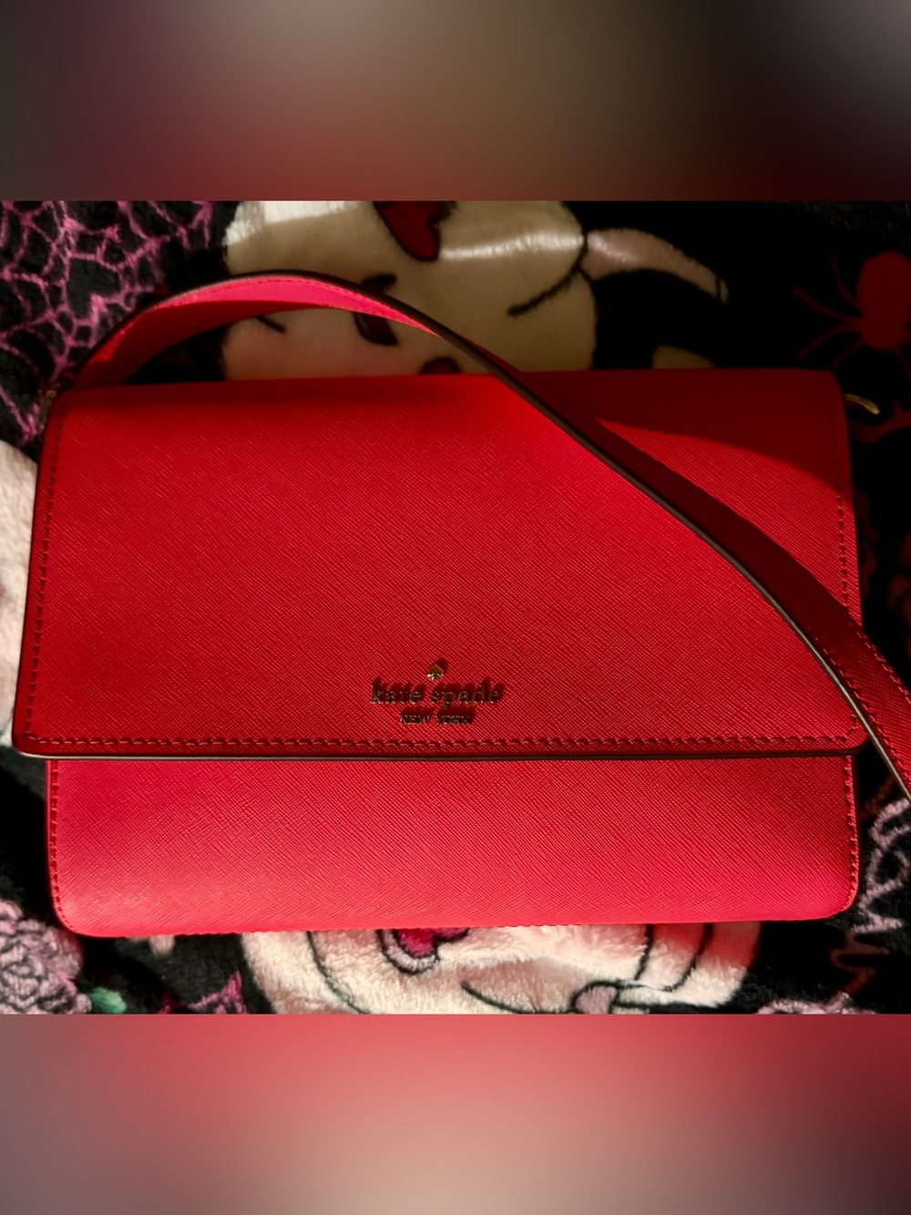 Kate Spade Hot Pink Saffiano Leather Crossbody Bag LIKE NEW